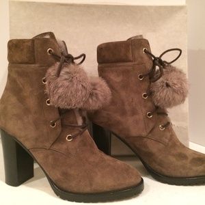 New JIMMY CHOO ELBA Pom Pom Boots